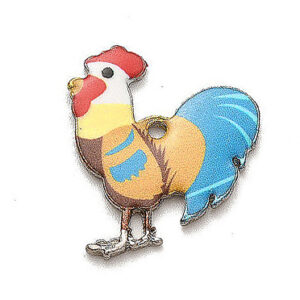 Privjesak emajl Pijetao, vel 23x19,5x2 mm, 1 kom, EM4