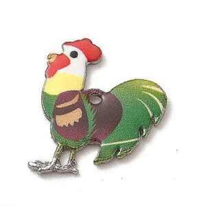 Privjesak emajl Pijetao, vel 23x19,5x2 mm, 1 kom, EM4