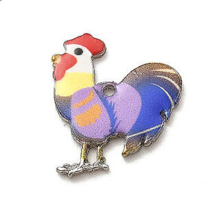 Privjesak emajl Pijetao, vel 23x19,5x2 mm, 1 kom, EM4