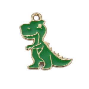 Privjesak Dinosaur zeleni, vel.24x18x1 mm 1 kom  EM3
