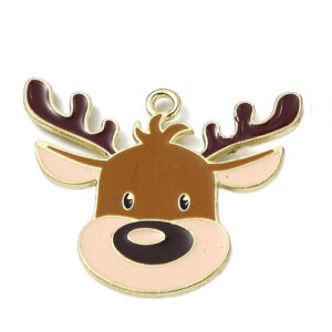 Privjesak emajl Jelen vel 24,5x29x1,5 mm, 1 kom, EM5