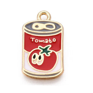 Privjesak emajl Rajčica u konzervi vel 25x14x1,5mm, 1 kom, EM18