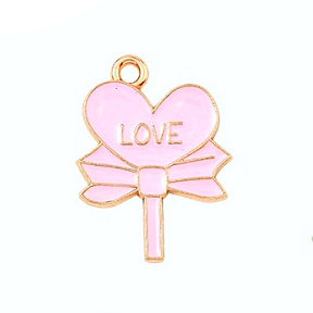 Privjesak emajl Love vel 22x17x1,5 mm, 1 kom, EM22