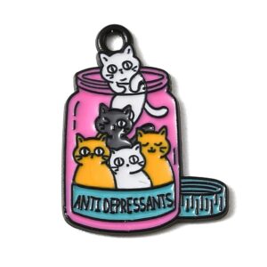 Privjesak Cat Pills, vel.24,5x19x1,5 mm, EM22
