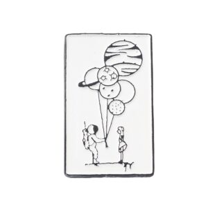Broš Card love vel 40x23,5x1,5 mm, iglica 1,2 mm  MD65