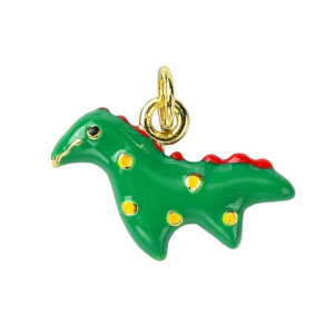 Privjesak Dinosaur 3 d, mjed, pozlata 18 karat.zlatom, vel.15x12x4 mm, 1 kom, EM11