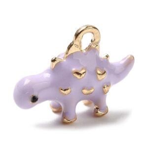 Privjesak Dinosaur 3 d, mjed, pozlata 18 karat.zlatom, vel.12,5x15x5 mm, 1 kom, EM11