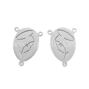 Konektor Gospa od nehrđajućeg čelika SS201 vel 16x11x1 mm, 1 kom, SS10