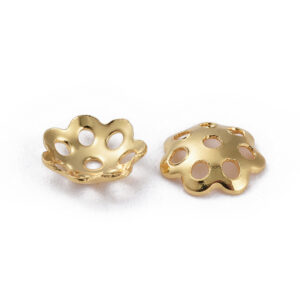 Kapica, nehrđajući čelik SS304 vel.6x1 mm, 10 kom, pozlata 18 karat.zlatom SS16