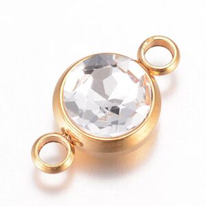 Konektor nehrđajući čelik SS304 vel.17,5x10x6,5 mm,  ION pozlata, 1 kom,SS10