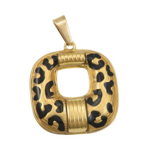 Privjesak Leopard, nehrđajući čelik SS304, ION pozlata 18 karat.zlatom vel. 22x20x2 mm, 1 kom, SS121
