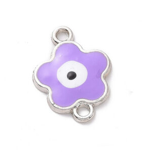 Konektor urokljivo oko, lila, vel.19,5x14x2 mm, 2 kom EM20