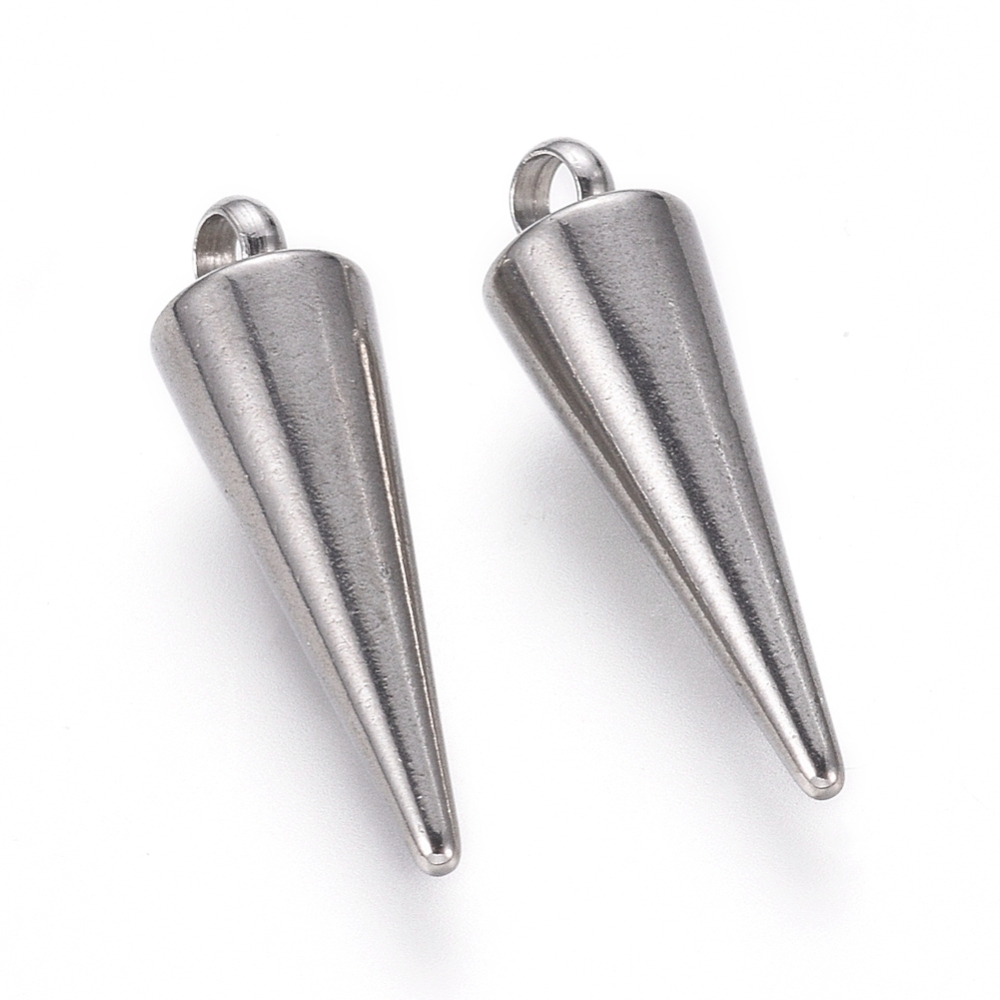Privjesak Visak , nehrđajući čelik SS304, vel. 18x5 mm, rupa 1,6 mm, boja:inox, 1 kom SS120 - Slika 3