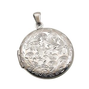 Medaljon za fotografiju, nehrđajući čelik SS304, okrugli, vel.28x4,5 mm, kopča 7x4mm, unut.mjere 20 mm, boja: inox, 1 kom SS37