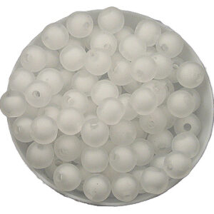 Akrilne perle 8 mm, 50 kom, boja: ledeno bijela PL11
