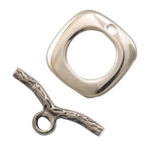 Kopča toggle od nehrđajućeg čelika SS304 vel 13,5x13,5x2 mm, klipić 18x7x2,5 mm, boja:inox,1 kom, SS22