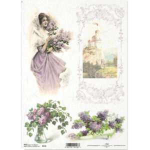 Decoupage papir, rižin vel 230x297 mm