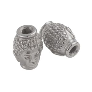 Perlica Buda  nehrđajući čelik SS304 vel.15x11,5x10,5 mm,rupa 3,2 mm,1 kom, boja: inox  SS35