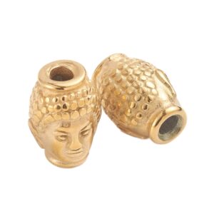 Perlica Buda  nehrđajući čelik SS304 vel.15x11,5x10,5 mm,rupa 3,2 mm,1 kom, boja: zlatna SS35