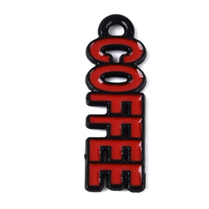 Privjesak Coffee black, 1 kom, vel.22x7x1 mm EM15