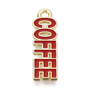 Privjesak Coffee gold, 1 kom, vel.22x7x1 mm EM15