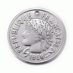 Privjesak Dukat , nehrđajući čelik SS304, vel.20X1 mm, boja: inox, 1 kom SS121