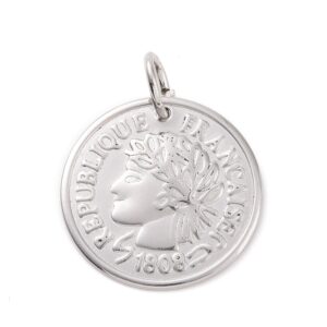 Privjesak Dukat , nehrđajući čelik SS304, vel.20X1 mm, alka 5 mm, boja:inox, 1 kom SS60