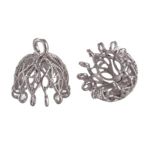 Privjesak Chandelier , mjed pozlata platinom, vel. 12x11 mm, 12 alki vel.1,2 mm, bez nikla, kadmija i olova 2 kom, MD