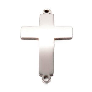 Konektor Križ od nehrđajućeg čelika SS304 vel. 16x25x1 mm, boja: inox, 1 kom, SS10