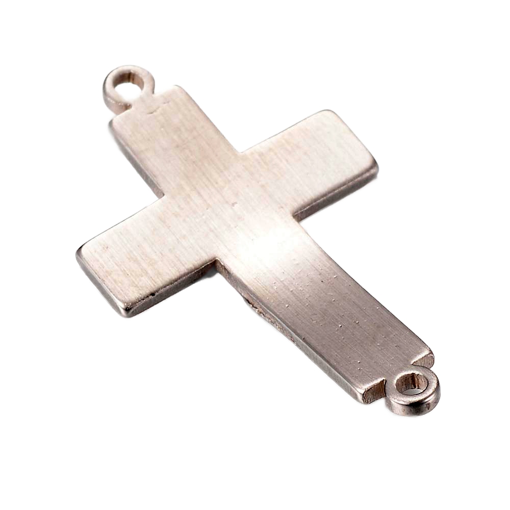 Konektor Križ od nehrđajućeg čelika SS304 vel. 16x25x1 mm, boja: inox, 1 kom, SS10 - Slika 2