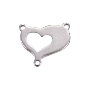 Konektor Srce, nehrđajući čelik SS304, vel 16,5x18x1,5mm, 1 kom, boja: inox SS14