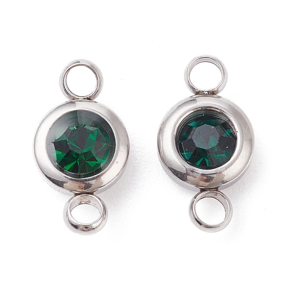 Konektor nehrđajući čelik SS304 vel.12x6,5x4 mm, boja: inox i zeleni crystal, 2 kom, SS126 - Slika 3