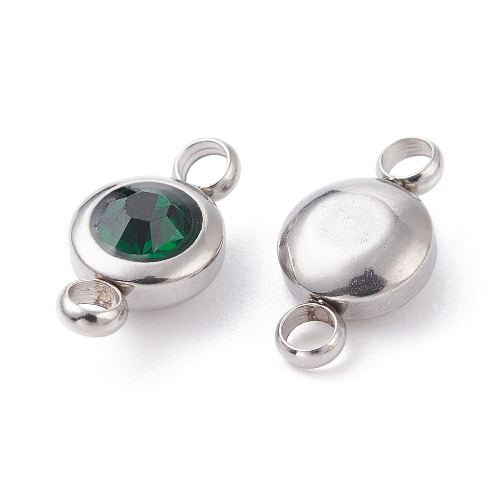 Konektor nehrđajući čelik SS304 vel.12x6,5x4 mm, boja: inox i zeleni crystal, 2 kom, SS126 - Slika 2