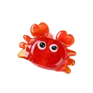 Perlica lampwork Morski rak, staklo,  vel.17~18.5x23~24.5x7~8.5mm, rupa: 2mm, 1 kom H1