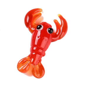 Perlica lampwork Jastog, staklo,  vel. 29~32.5x20.5~22.5x7~8.5mm, rupa: 2mm, 1 kom H1