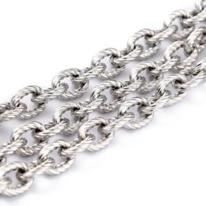Lančić Rolo 60 cm, nehrđajući čelik SS304 vel.7x5,5x1,5 mm, boja: inox SS84