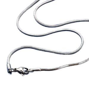 Lančić  Snake 45 cm, nehrđajući čelik SS304 debljine1,5 mm, s kopčom, boja : inox, SS11