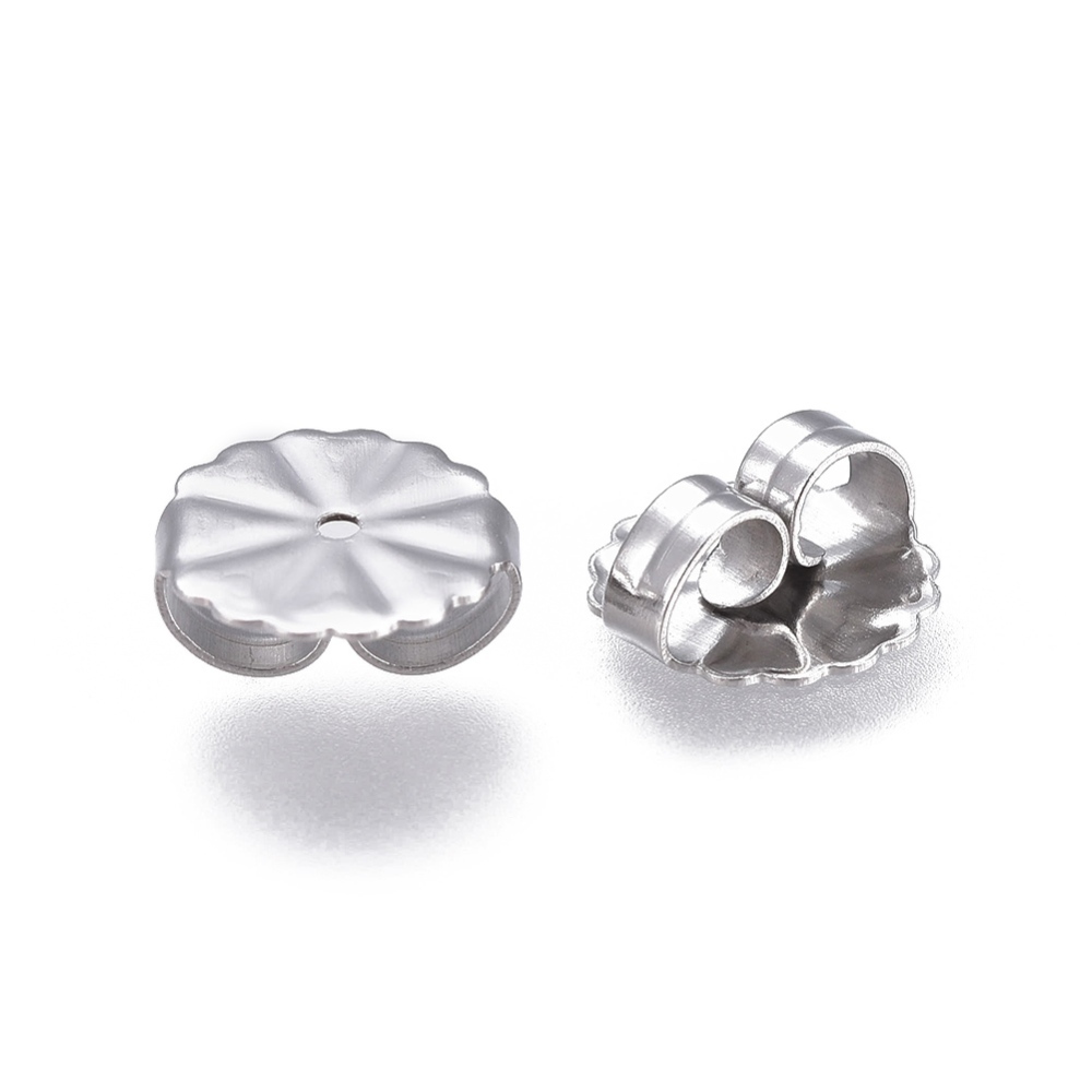 Leptirić za naušnice, nehrđajući čelik SS304 vel.10,5x4,5mm, rupa: 1,2 mm, 10 kom, boja: platina SS126