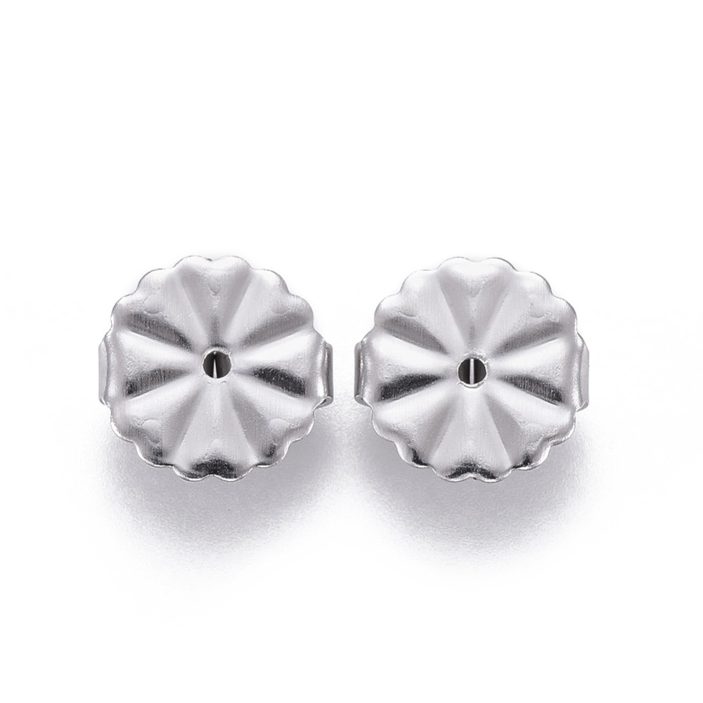 Leptirić za naušnice, nehrđajući čelik SS304 vel.10,5x4,5mm, rupa: 1,2 mm, 10 kom, boja: platina SS126 - Slika 2
