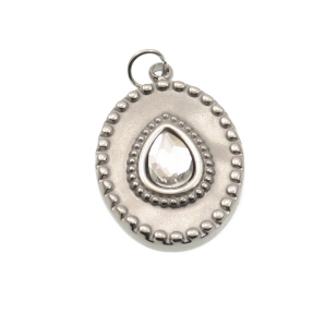 Privjesak Privjesak nehrđajući čelik SS304 vel.20,5x14x2,5 mm, boja: inox 1 kom, SS112