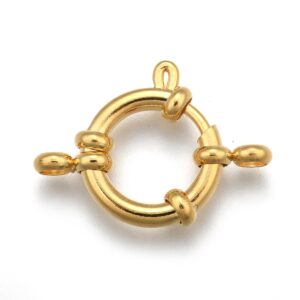 Kopča okrugla mornarska, od nehrđajućeg čelika SS304, vel 14x4mm, pozlata 24 karat.zlatom, SS22