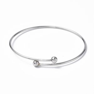 Narukvica nehrđajući čelik SS304 vel. 71 mm, boja: inox , 1 kom, SS23