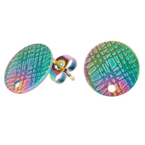 Kopča za naušnice od nehrđajućeg čelika SS304, 12 mm, 2 kom, multicolor SS112