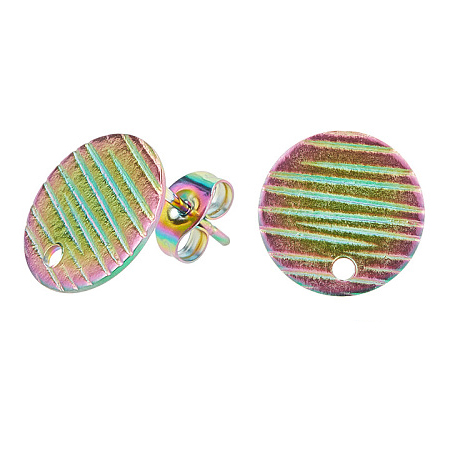 Kopča za naušnice od nehrđajućeg čelika SS304, 12 mm, 2 kom, multicolor SS112