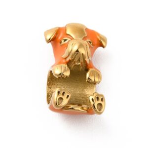 Perlica Pas, nehrđajući čelik SS304, vel.13x8.5x7 mm, rupa 4,5 mm 1 kom, ION pozlata SS35