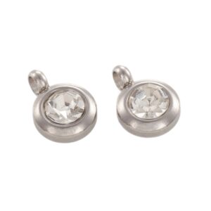 Privjesak nehrđajući čelik SS304 vel.9,3x6,5x4 mm, 2 kom, boja:inox SS130