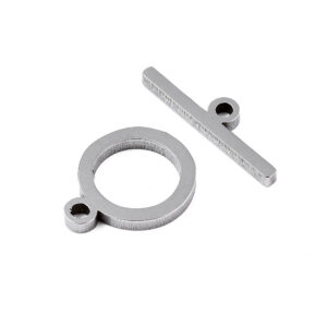 Kopča toggle od nehrđajućeg čelika SS201 vel 17x13,2x2 mm, klipić 22x6x2 mm, 1 kom, SS22