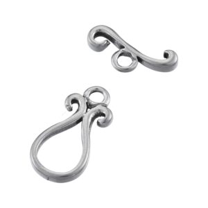 Kopča toggle od nehrđajućeg čelika SS304 vel 19,5x10x2 mm, klipić 17x7x2,5 mm, boja:inox,1 kom, SS22