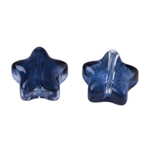 Perlice zvijezdice 8x8,5x4 mm, staklo,18 kom