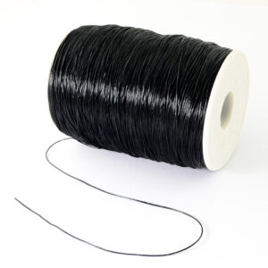 Elastin 1 mm plosnati, crni, 8 metara
